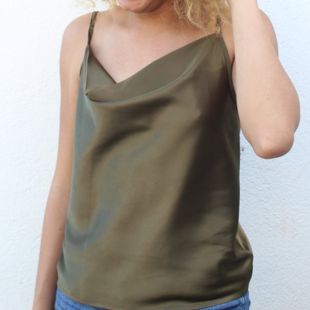 Cowl neck tank top